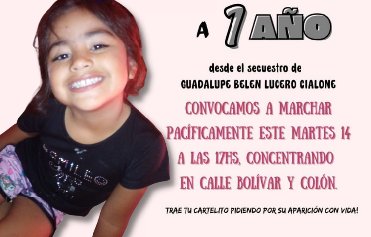 Seguimos buscando a Guadalupe a un año de su desaparición. Marcha en San Luis.