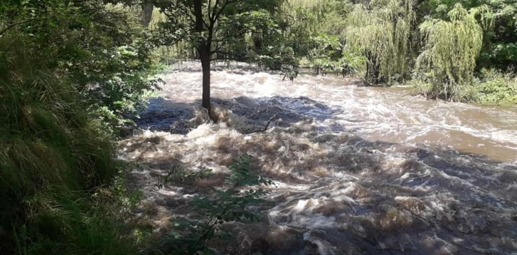 Fuertes lluvias en Merlo y alrededores generan desbordes de arroyos y cortes de tránsito en la zona.