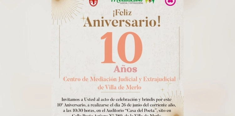 Celebración del 10° Aniversario del Centro de Mediación de la Tercera Circunscripción Judicial en Merlo